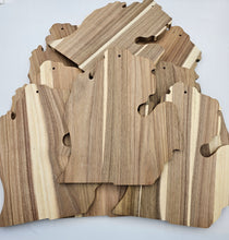 Load image into Gallery viewer, Michigan shaped cutout Boards. Acacia wood