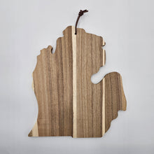 Load image into Gallery viewer, Michigan shaped cutout Boards. Acacia wood