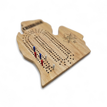 Load image into Gallery viewer, MICHIGAN LP shape Cribbage Board