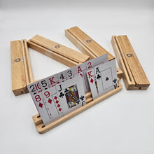 Load image into Gallery viewer, Playing Card Holders Hardwood. Rustic Acacia