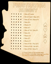 Load image into Gallery viewer, Arizon state shaped Frustration rummy game board front.