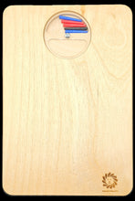 Load image into Gallery viewer, Euchre scoreboard backside showing peg storage solution.