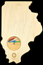 Load image into Gallery viewer, Illinois Frustration Rummy Backside showing peg storage solution.