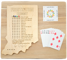 Load image into Gallery viewer, Indiana Frustration rummy gameboard.