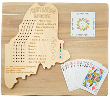 Load image into Gallery viewer, Maine state shaped Frustration Rummy.