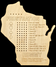 Load image into Gallery viewer, Wisconsin Frustration Rummy Gameboard front.