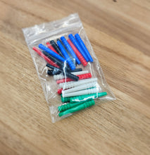 Load image into Gallery viewer, Set of 25 Extra pegs. (5Red,5White,5Blue,5Green &amp; 5Black)
