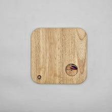 Load image into Gallery viewer, Wooden cribbage board backside with peg storage on a gray background
