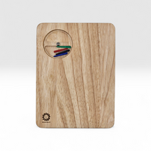 Load image into Gallery viewer, Wooden Gameboard showing peg storage solution on backside. White background.
