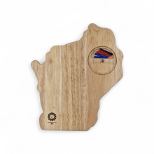 Load image into Gallery viewer, Wisconsin Euchre gameboard back showing eg storage solution on white background.
