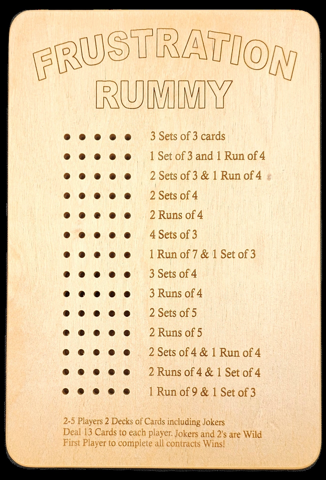 Frustration Rummy 2-5 player – RoaryCraft