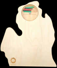 Load image into Gallery viewer, Euchre-Michigan-Lower peninsula-Game Board back-peg storage solution,
