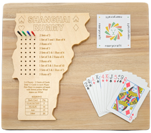Load image into Gallery viewer, Vermont State shaped Shanghai Rummy game.
