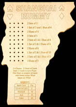 Load image into Gallery viewer, Vermont state shaped Shanghai Rummy gameboard front .
